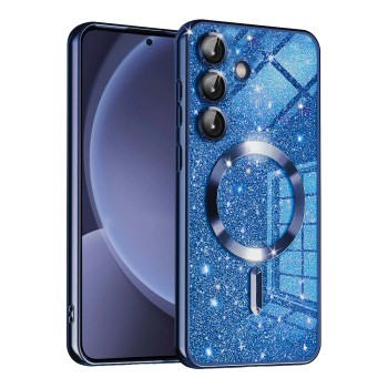 Калъф Techsuit - Luxury Glitter MagSafe - Samsung Galaxy S25 - Deep Blue