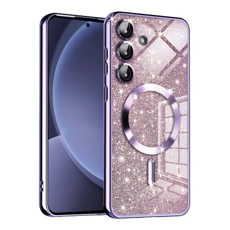 Калъф Techsuit - Luxury Glitter MagSafe - Samsung Galaxy S25 Plus - Light Purple