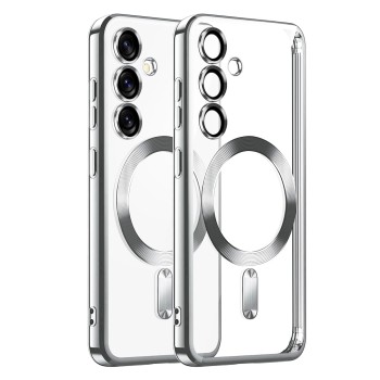 Калъф Techsuit - Luxury Crystal MagSafe - Samsung Galaxy S25 - Silver