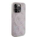 Калъф Guess - 4G Collection Leather MagSafe (GUHMP15XG4GFRP) - iPhone 15 Pro Max - Pink