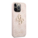 Калъф Guess - Leather 4G Metal Logo (GUHCP13L4GMGPI) - iPhone 13 Pro - Pink