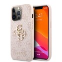 Калъф Guess - Leather 4G Metal Logo (GUHCP13L4GMGPI) - iPhone 13 Pro - Pink