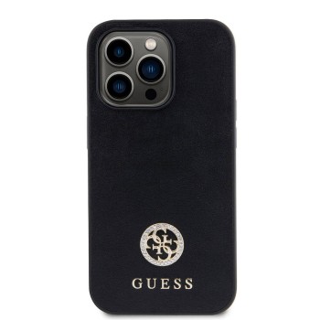 Калъф Guess - Strass Metal Logo (GUHCP15LPS4DGPK) - iPhone 15 Pro - Black