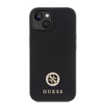 Калъф Guess - Strass Metal Logo (GUHCP15SPS4DGPK) - iPhone 15 - Black