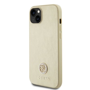 Калъф Guess - Strass Metal Logo (GUHCP15SPS4DGPD) - iPhone 15 - Gold