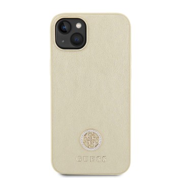 Калъф Guess - Strass Metal Logo (GUHCP15SPS4DGPD) - iPhone 15 - Gold