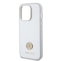 Калъф Guess - Strass Metal Logo (GUHCP15LPS4DGPS) - iPhone 15 Pro - Silver