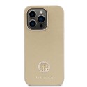 Калъф Guess - Strass Metal Logo (GUHCP15LPS4DGPD) - iPhone 15 Pro - Gold