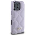 Калъф Guess - Quilted Metal Logo (GUHCP16XPSQSQSU) - iPhone 16 Pro Max - Light Purple