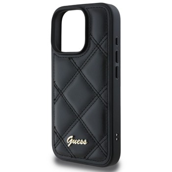 Калъф Guess - Quilted Metal Logo (GUHCP16XPSQSQSK) - iPhone 16 Pro Max - Black