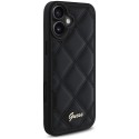 Калъф Guess - Quilted Metal Logo (GUHCP16MPSQSQSK) - iPhone 16 Plus - Black