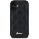 Калъф Guess - Quilted Metal Logo (GUHCP16MPSQSQSK) - iPhone 16 Plus - Black