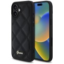 Калъф Guess - Quilted Metal Logo (GUHCP16MPSQSQSK) - iPhone 16 Plus - Black