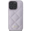 Калъф Guess - Quilted Metal Logo (GUHCP16LPSQSQSU) - iPhone 16 Pro - Light Purple