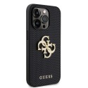 Калъф Guess - Leather Perforated 4G (GUHCP15LPSP4LGK) - iPhone 15 Pro - Black