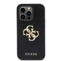 Калъф Guess - Leather Perforated 4G (GUHCP15LPSP4LGK) - iPhone 15 Pro - Black