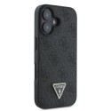 Калъф Guess - Leather 4G Triangle Strass (GUHCP16MP4TDPK) - iPhone 16 Plus - Black