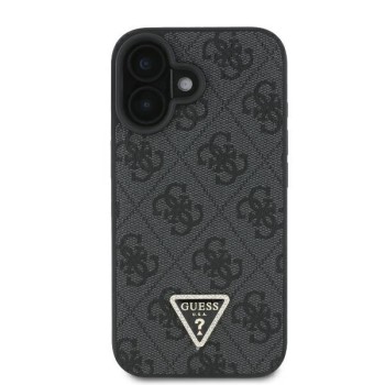 Калъф Guess - Leather 4G Triangle Strass (GUHCP16MP4TDPK) - iPhone 16 Plus - Black