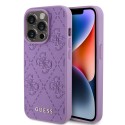 Калъф Guess - Leather 4G Stamped (GUHCP15LP4EPMU) - iPhone 15 Pro - Light Purple