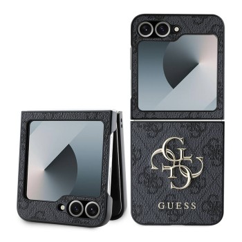 Калъф Guess - Leather 4G Metal Logo (GUHCZF64GMGGR) - Samsung Galaxy Z Flip6 - Black