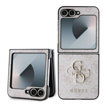 Калъф Guess - Leather 4G Metal Logo (GUHCZF64GMGPI) - Samsung Galaxy Z Flip6 - Pink