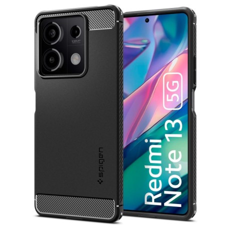 Калъф Spigen - Rugged Armor - Xiaomi Redmi Note 13 5G - Black