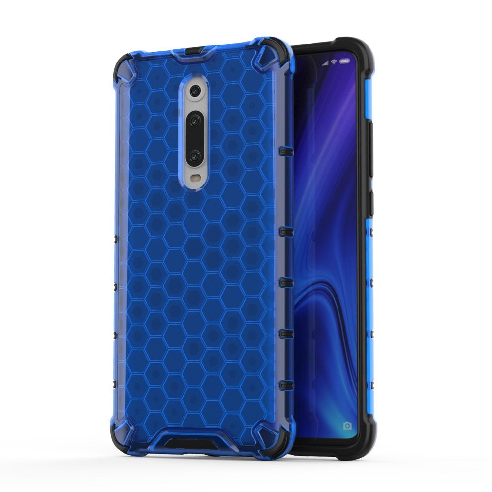 Калъф fixGuard Honeycomb Case armor cover with TPU Bumper for Xiaomi Mi 9T / Xiaomi Mi 9T Pro blue