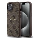 Калъф Guess - 4G Collection Leather MagSafe (GUHMP15SG4GFRW) - iPhone 15 - Brown