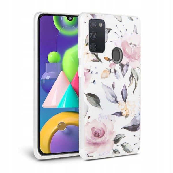 Калъф TECH-PROTECT FLORAL за Samsung Galaxy M21, Бял