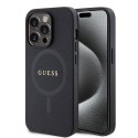 Калъф Guess - Saffiano MagSafe (GUHMP15XPSAHMCK) - iPhone 15 Pro Max - Black