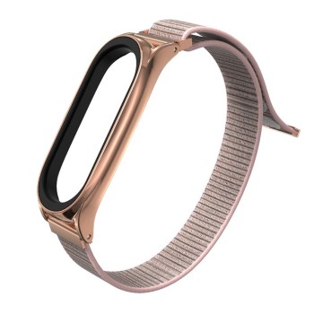 Каишка TECH-PROTECT NYLON за Xiaomi Mi Smart Band 5, Rose Gold