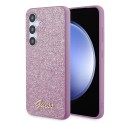 Калъф Guess - Glitter Script (GUHCS24SHGGSHU) - Samsung Galaxy S24 - Purple