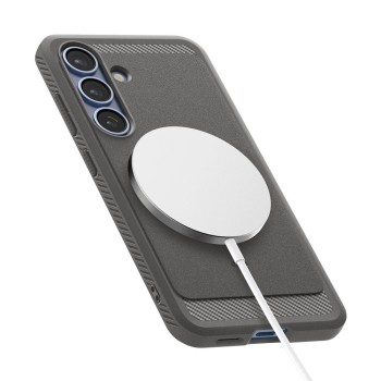 Калъф Spigen Rugged Armor Mag Magsafe за Samsung Galaxy S25, Marble Gray