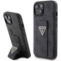 Калъф Guess - Grip Stand 4G Triangle Strass (GUHCP15SPGS4TDK) - iPhone 15 - Black