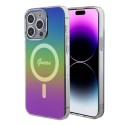 Калъф Guess - IML Iridescent MagSafe (GUHMP15LHITSK) - iPhone 15 Pro - Rainbow