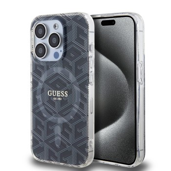 Калъф Guess - IML GCube MagSafe (GUHMP15LHGCUSTGK) - iPhone 15 Pro - Black