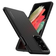 Калъф Spigen Liquid Air Pen за Samsung Galaxy S21 Ultra, Matte Black