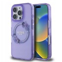 Калъф Guess - IML Flowers Wreath MagSafe (GUHMP16XHFWFCU) - iPhone 16 Pro Max - Purple