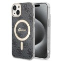 Калъф Guess - IML 4G MagSafe (GUHMP15SH4STK) - iPhone 15 - Black