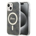 Калъф Guess - IML 4G MagSafe (GUHMP15SH4STW) - iPhone 15 - Brown