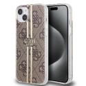 Калъф Guess - Hardcase IML 4G Gold Stripe (GUHCP15SH4PSEGW) - iPhone 15 - Brown