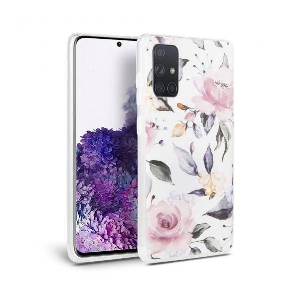Калъф TECH-PROTECT FLORAL за Samsung Galaxy A71, White
