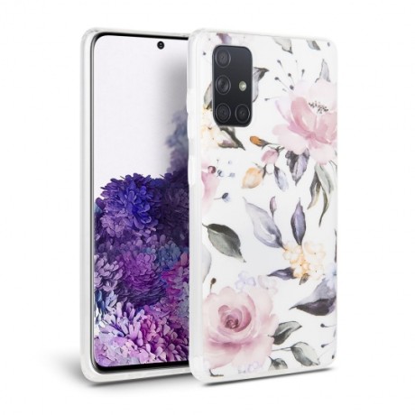 Калъф TECH-PROTECT FLORAL за Samsung Galaxy A71, White