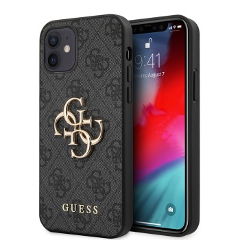 Калъф Guess - Hardcase 4G Big Metal Logo ( GUHCP12M4GMGGR) - iPhone 12 / iPhone 12 Pro - Grey