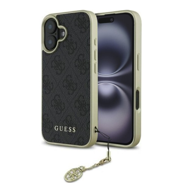 Калъф Guess - Hardcase 4G Charms Collection (GUHCP16MGF4GGR) - iPhone 16 Plus - Black