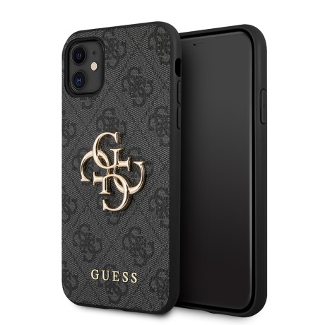 Калъф Guess - Hardcase 4G Big Metal Logo (GUHCN614GMGGR) - iPhone 11 - Grey