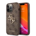 Калъф Guess - Hardcase 4G Big Metal Logo (GUHCP13L4GMGBR) - iPhone 13 Pro - Brown