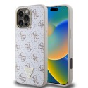 Калъф Guess - Hardcase 4G Triangle Metal Logo (GUHCP16LPG4GPH) - iPhone 16 Pro - White