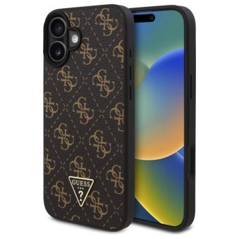 Калъф Guess - Hardcase 4G Triangle Metal Logo (GUHCP16MPG4GPK) - iPhone 16 Plus - Black