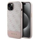 Калъф Guess - Hardcase 4G Stripe Collection (GUHCP15SG4GLPI) - iPhone 15 - Pink